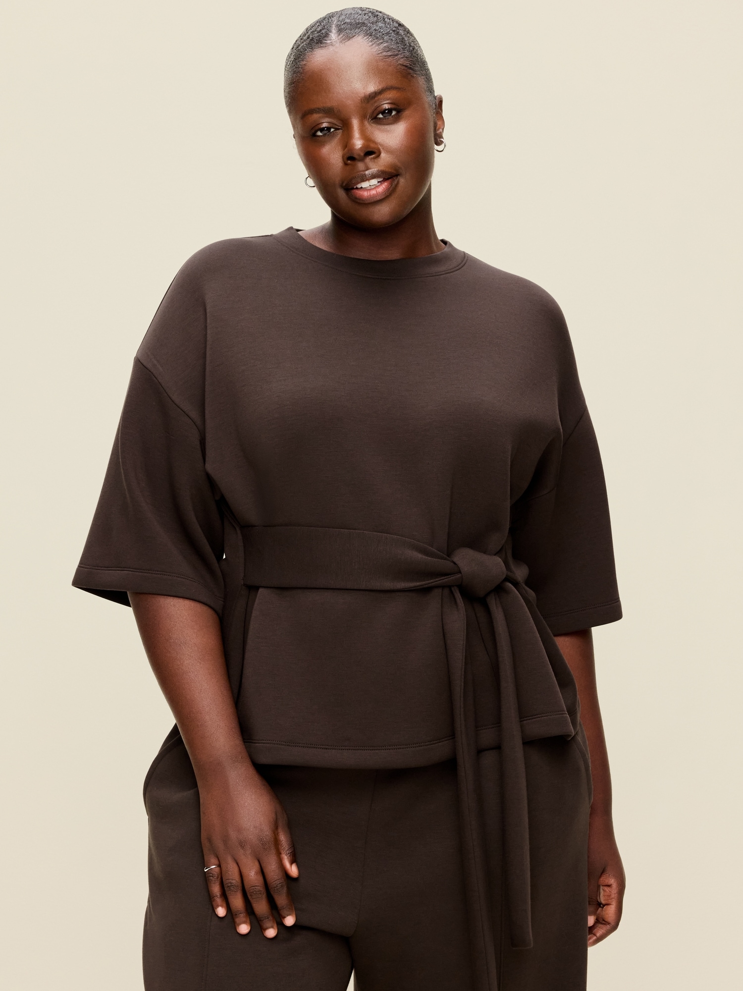 Bounce Fleece Wrap Top