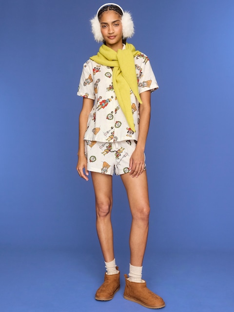 Old Navy x Disney Muppets Flannel Pajama Shorts Set for Women