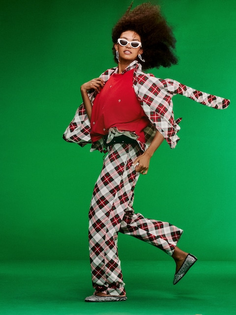 Printed Flannel Pajama Pant Set for Women