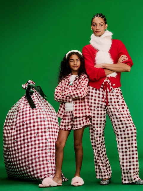 Gender-Neutral Printed Flannel Pajama Pants Set for Kids