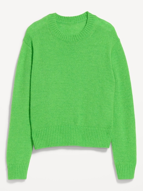 Shrunken Cozy Crew-Neck Sweater