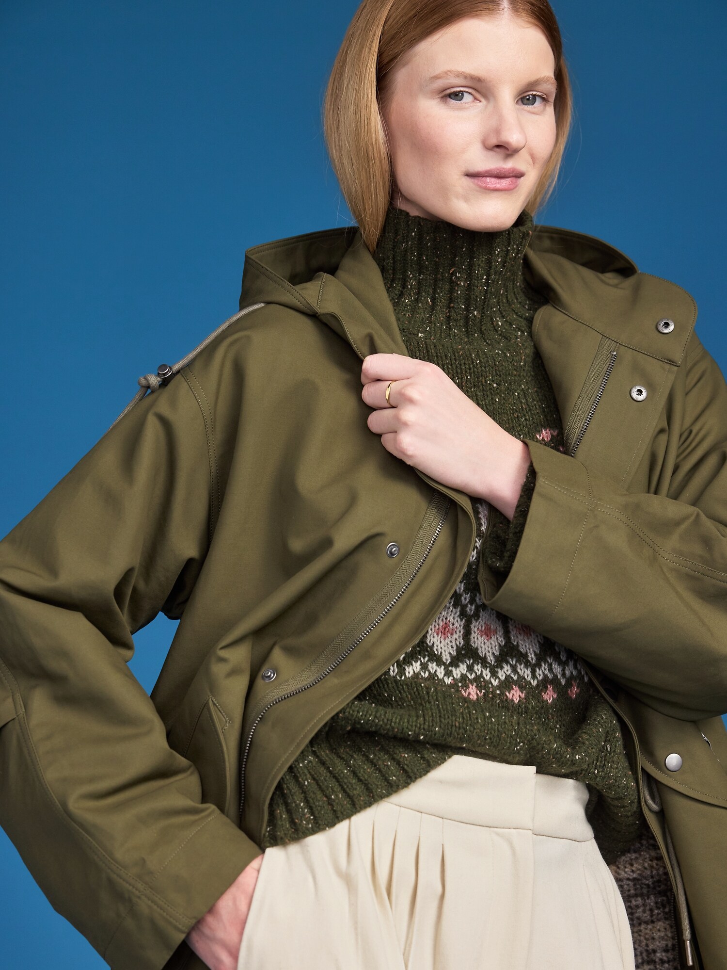 Женская парка Old Navy x Altuzarra оверсайз 2-в-1 с капюшоном, цвет: Hearthwood — фото 3