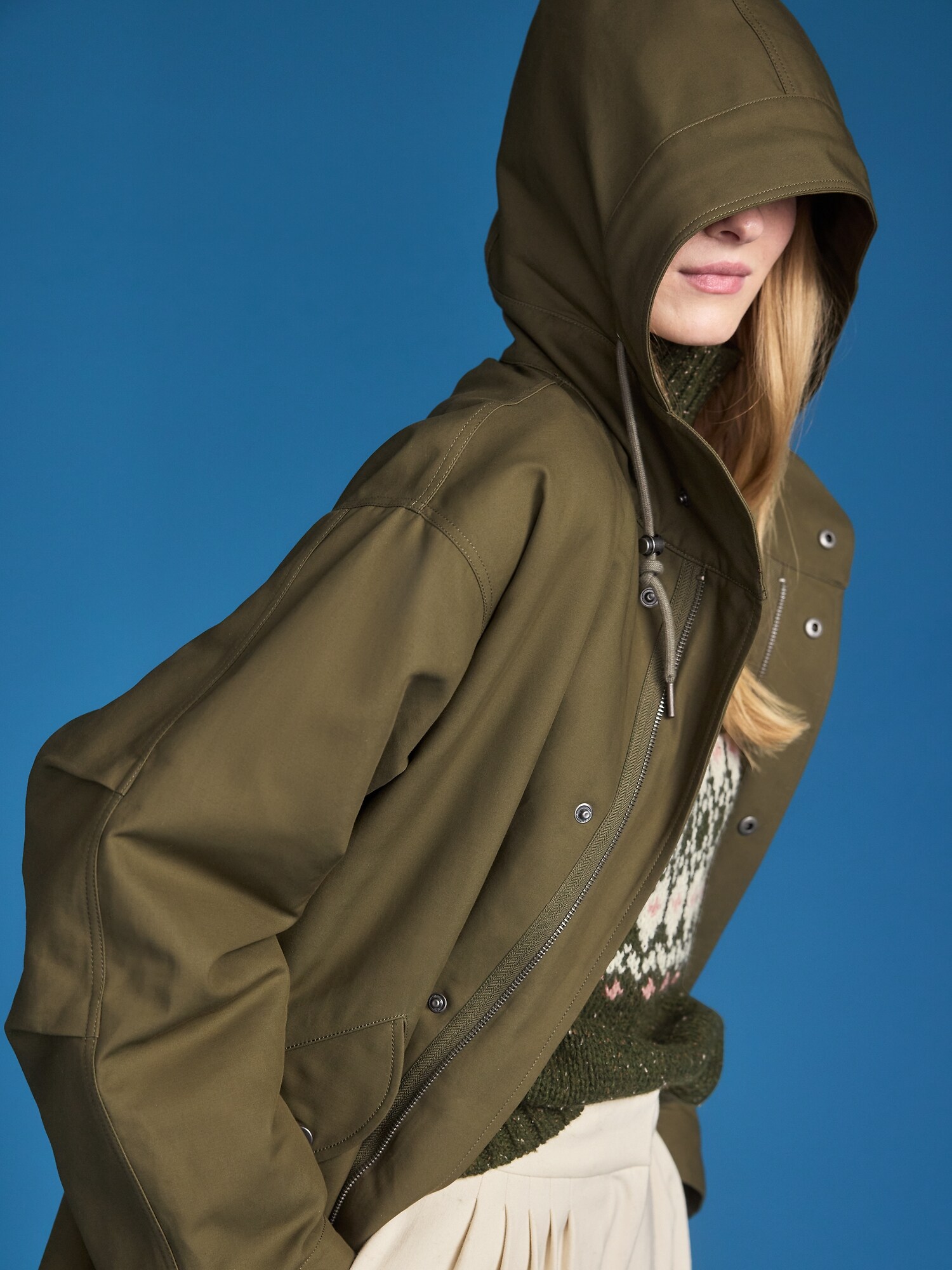 Женская парка Old Navy x Altuzarra оверсайз 2-в-1 с капюшоном, цвет: Hearthwood — фото 5