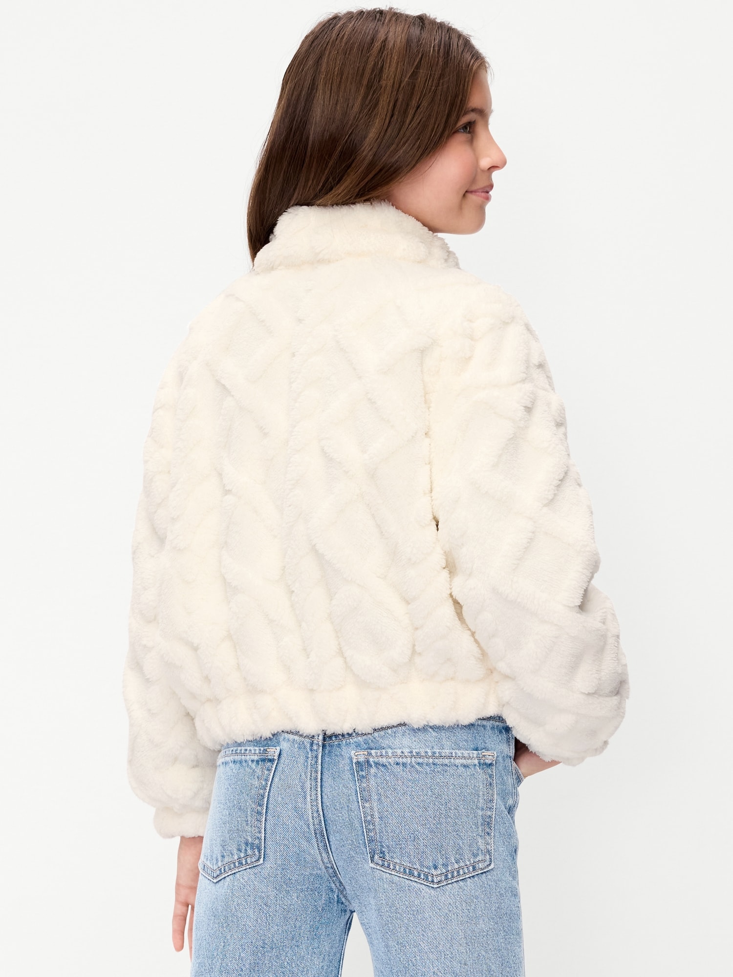 Oversized Sherpa Jacket for Girls