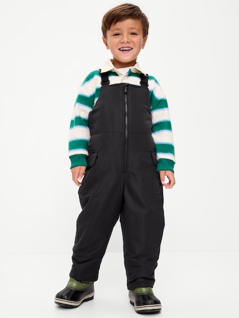 Water-Resistant Snow-Bib Overalls for Toddler Boys