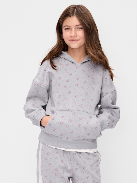 Oversized Graphic Pullover Hoodie for Girls