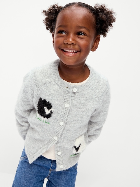 Graphic Cardigan Sweater for Toddler Girls