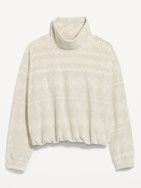 Performance Fleece Bubble-Hem Popover