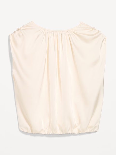 Boatneck Drapey Bubble-Hem Top