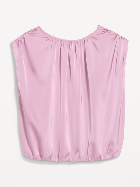 Boatneck Drapey Bubble-Hem Top