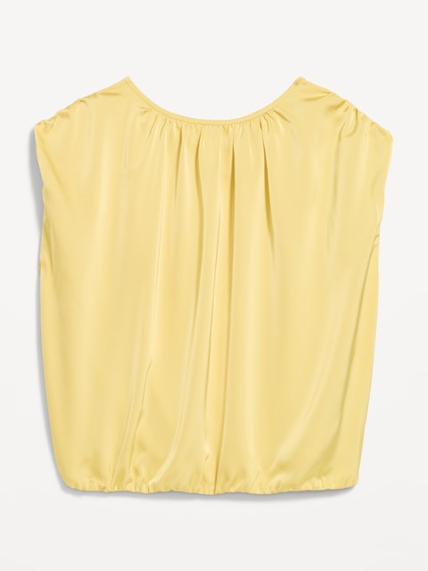 Boatneck Drapey Bubble-Hem Top