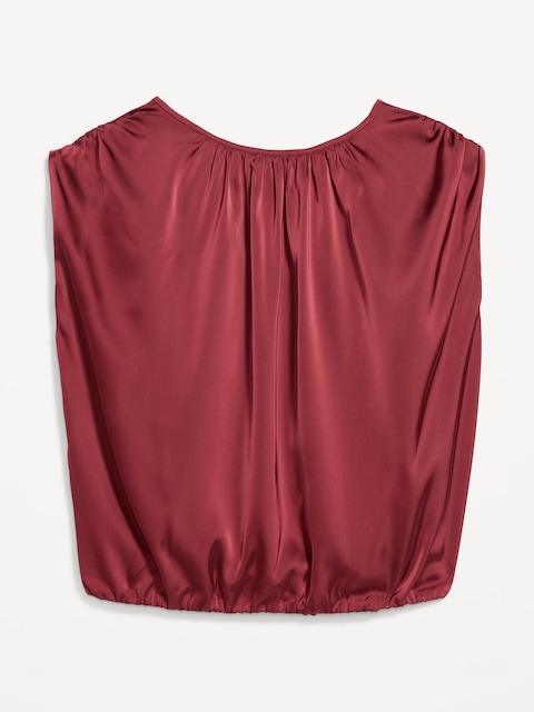 Boatneck Drapey Bubble-Hem Top