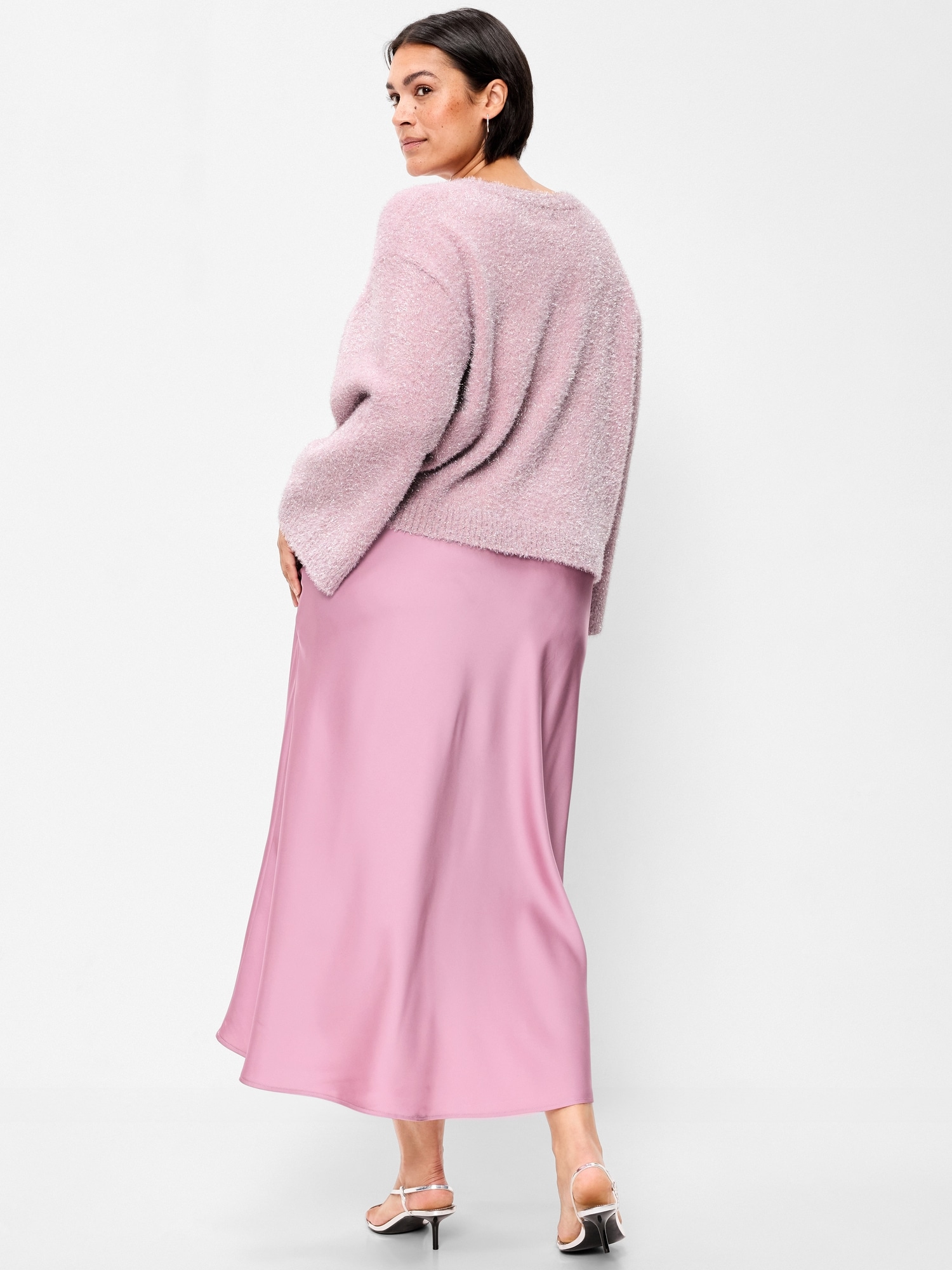 Satin A-Line Maxi Skirt