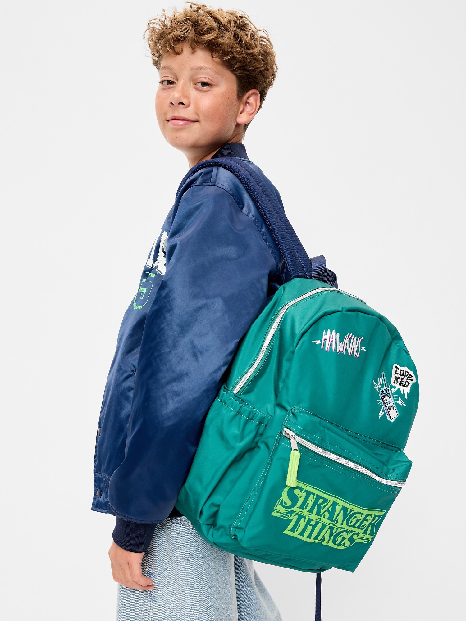 Детский рюкзак Old Navy x Netflix Stranger Things: Tales From '85, цвет: Зелёный — фото 3