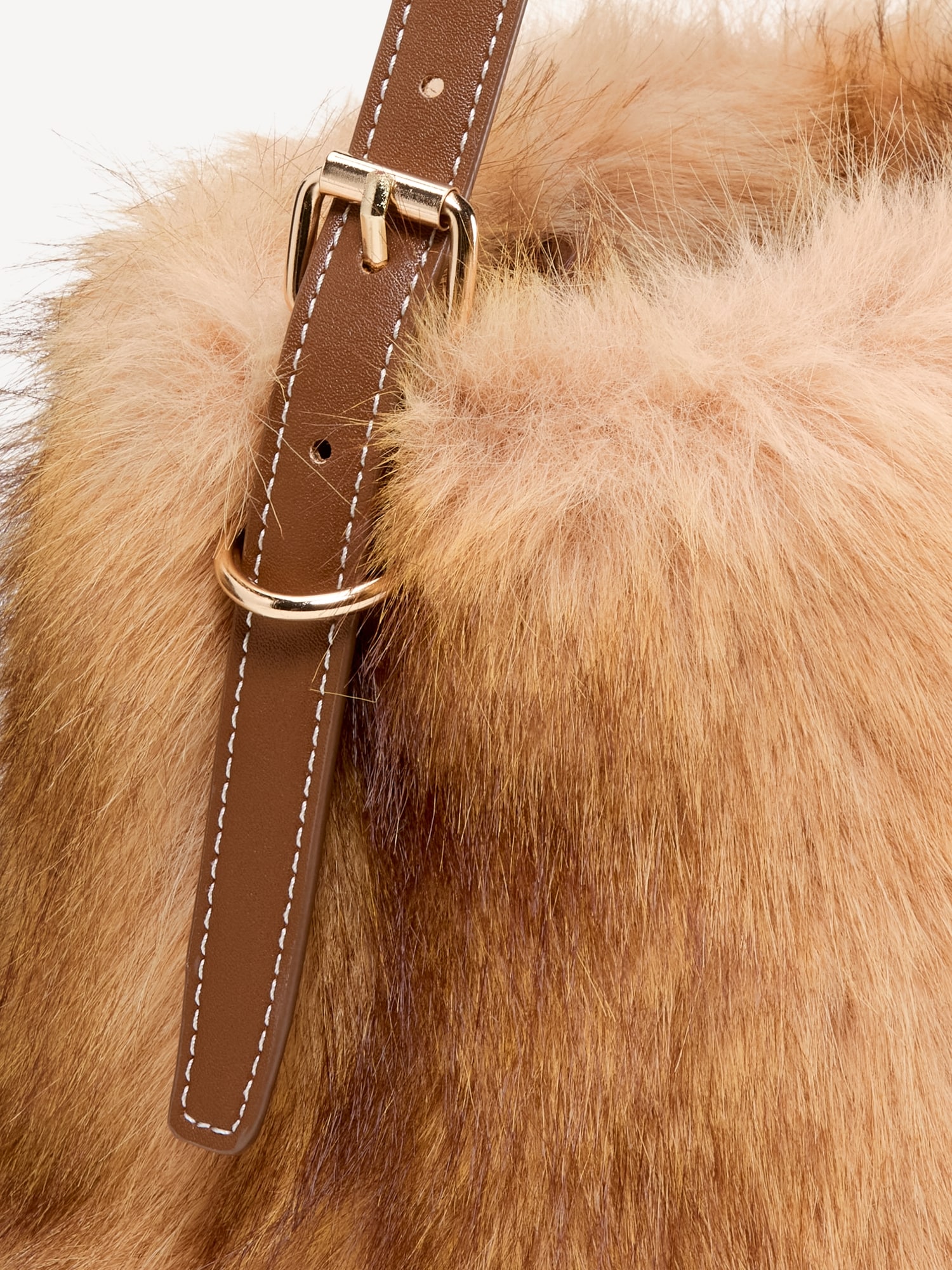 Small Faux-Fur Bucket Bag