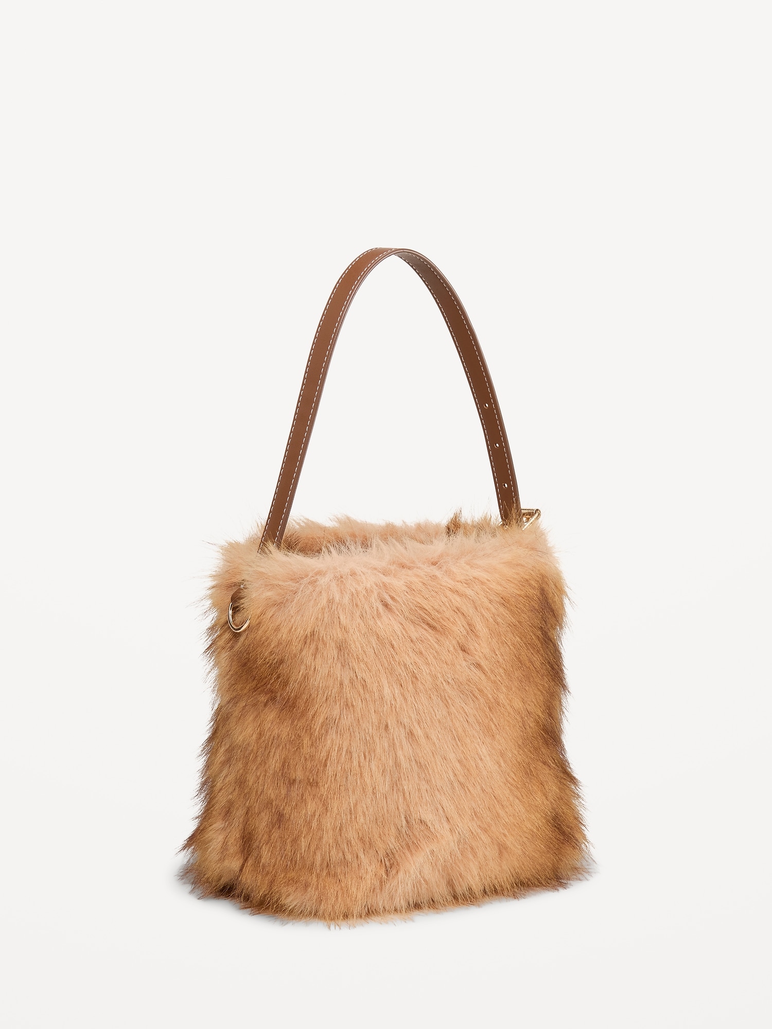 Small Faux-Fur Bucket Bag