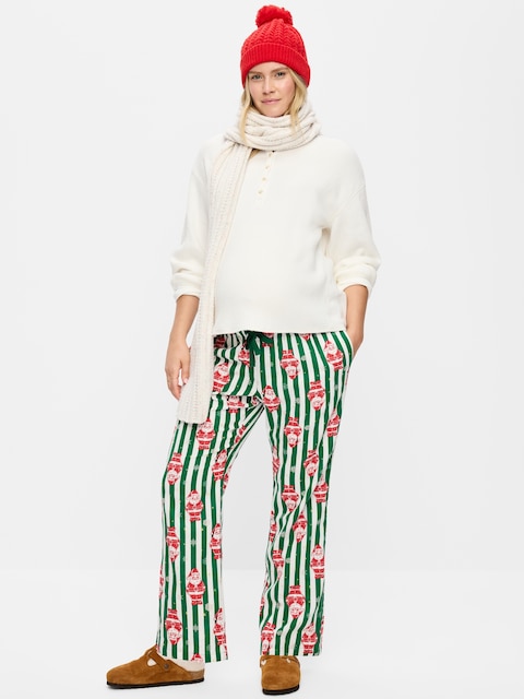 Maternity Printed Flannel Pajama Pants