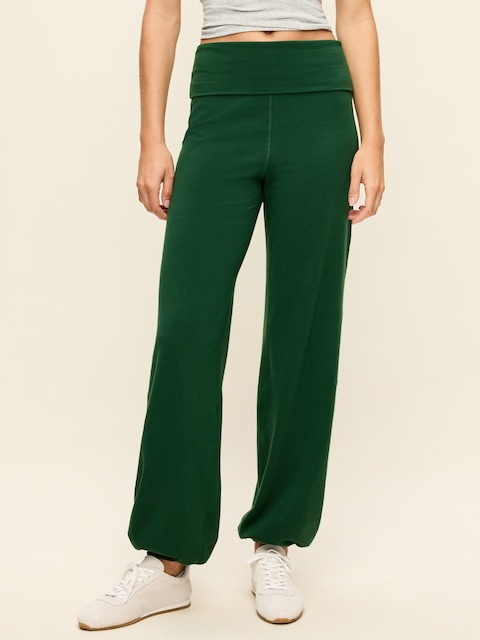 Fold-Over Waist Fitted Joggers