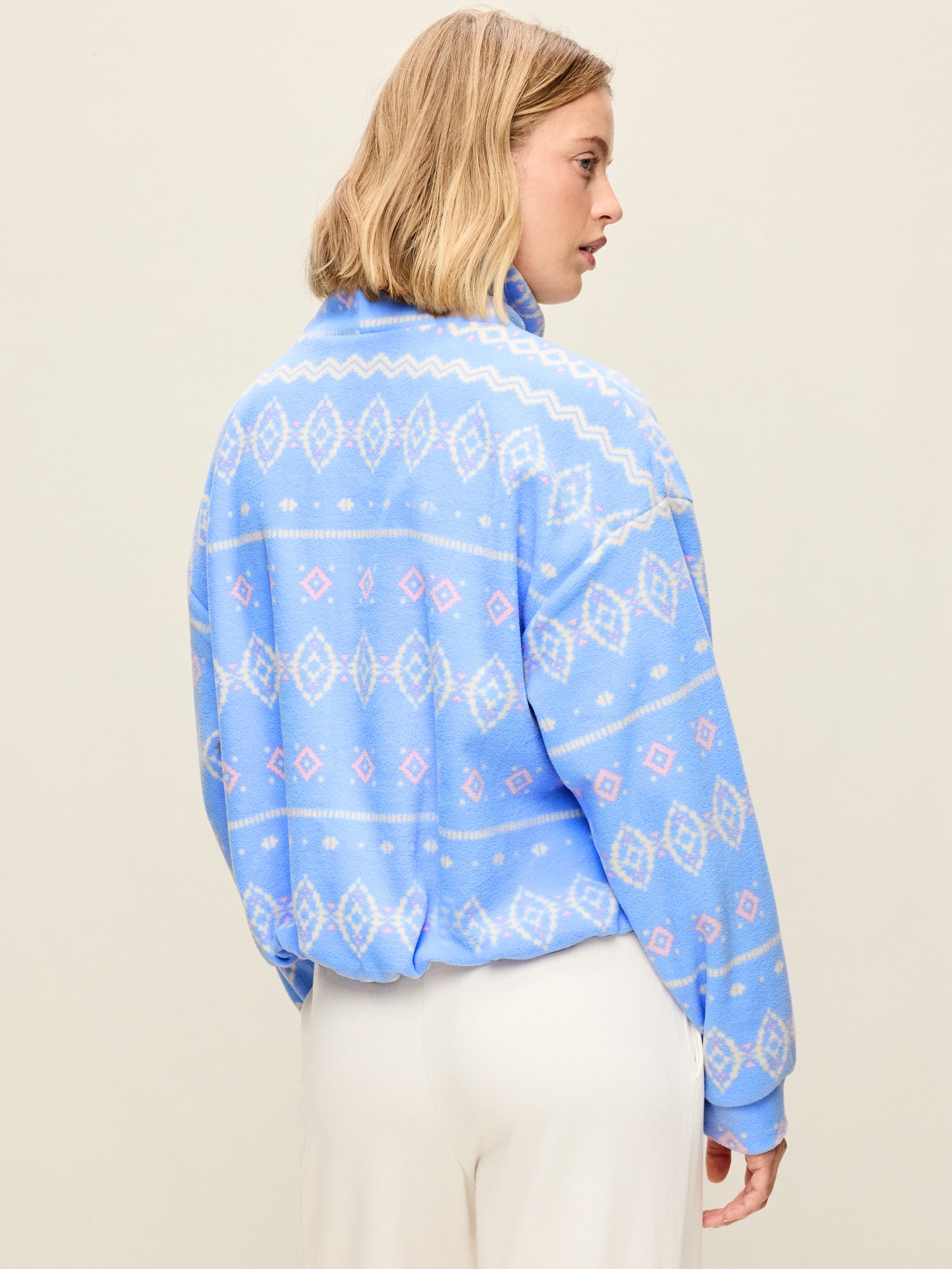 Performance Fleece Bubble-Hem Popover