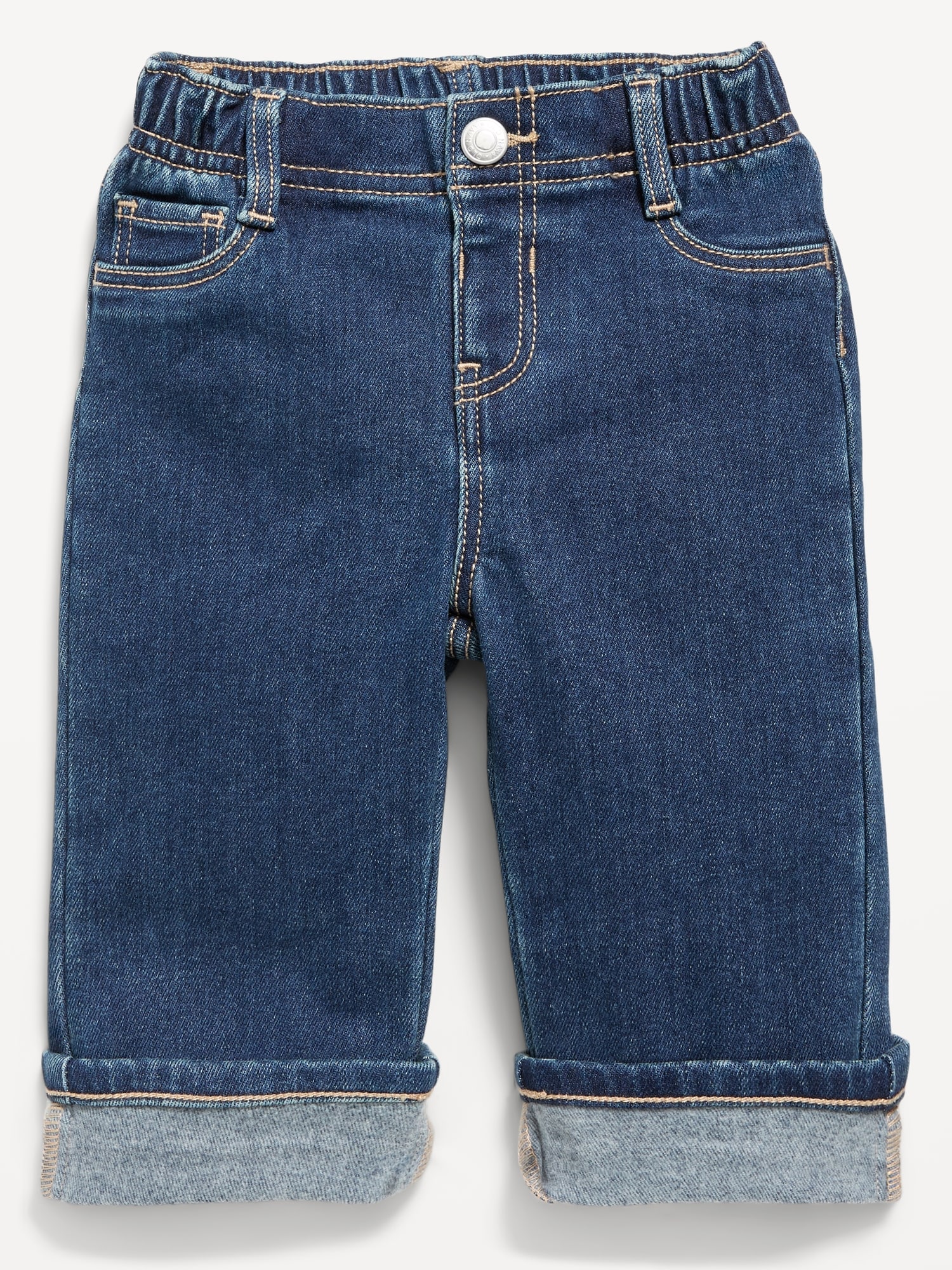 Джинсы Old Navy Baggy Brushed Jeans для малышей, цвет: Тёмная варка