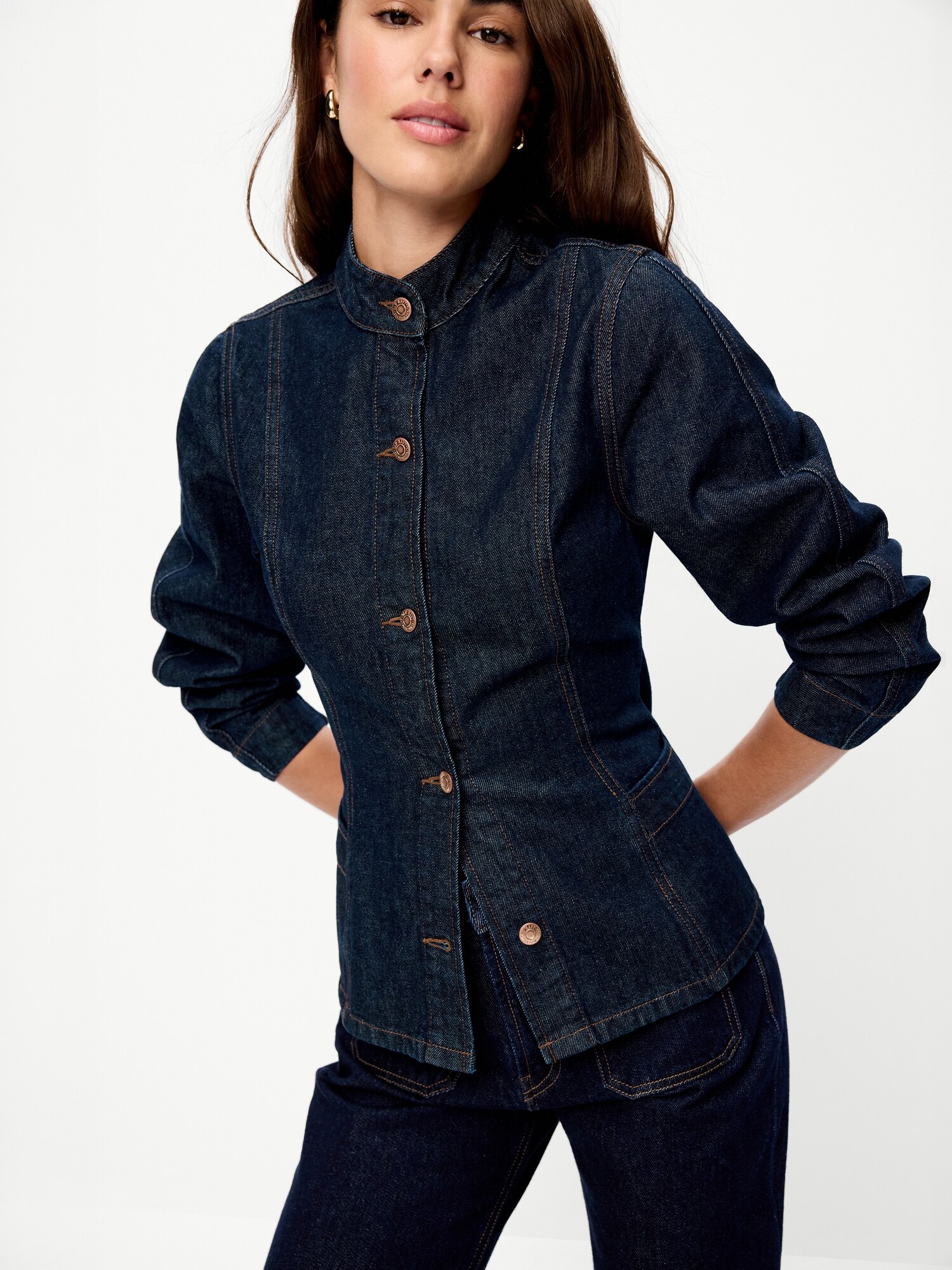 Женская джинсовая куртка Old Navy Calvary, цвет: Тёмная варка — фото 4