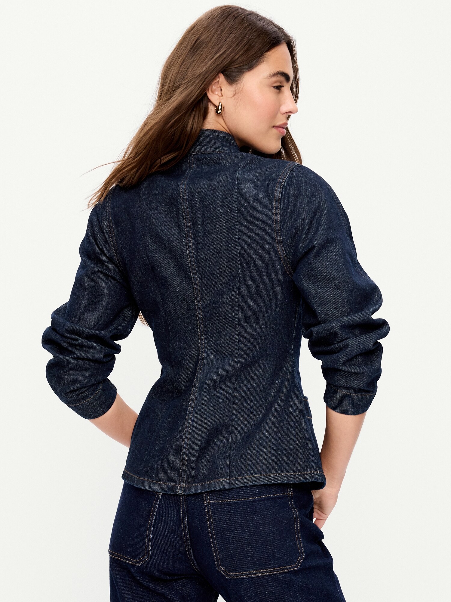 Женская джинсовая куртка Old Navy Calvary, цвет: Тёмная варка — фото 2