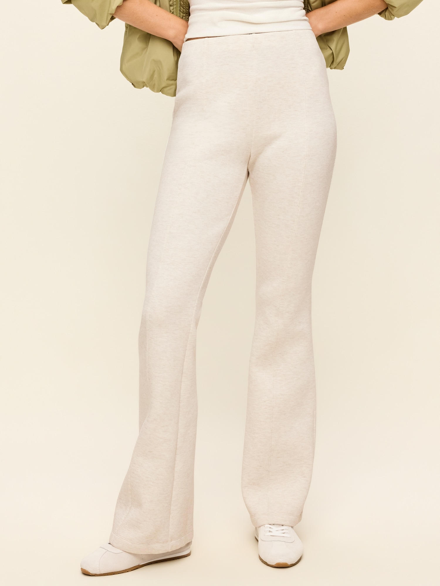 High-Waisted Bounce Fleece Flare-Leg Sweatpants