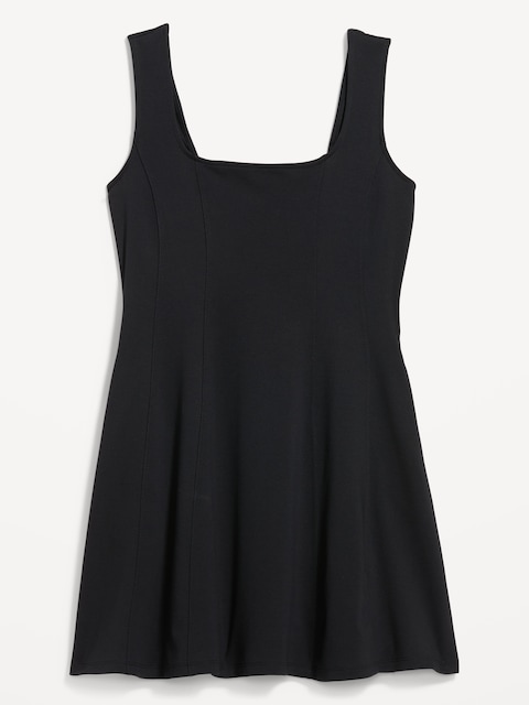 Sleeveless Fit & Flare Ponte Mini Dress