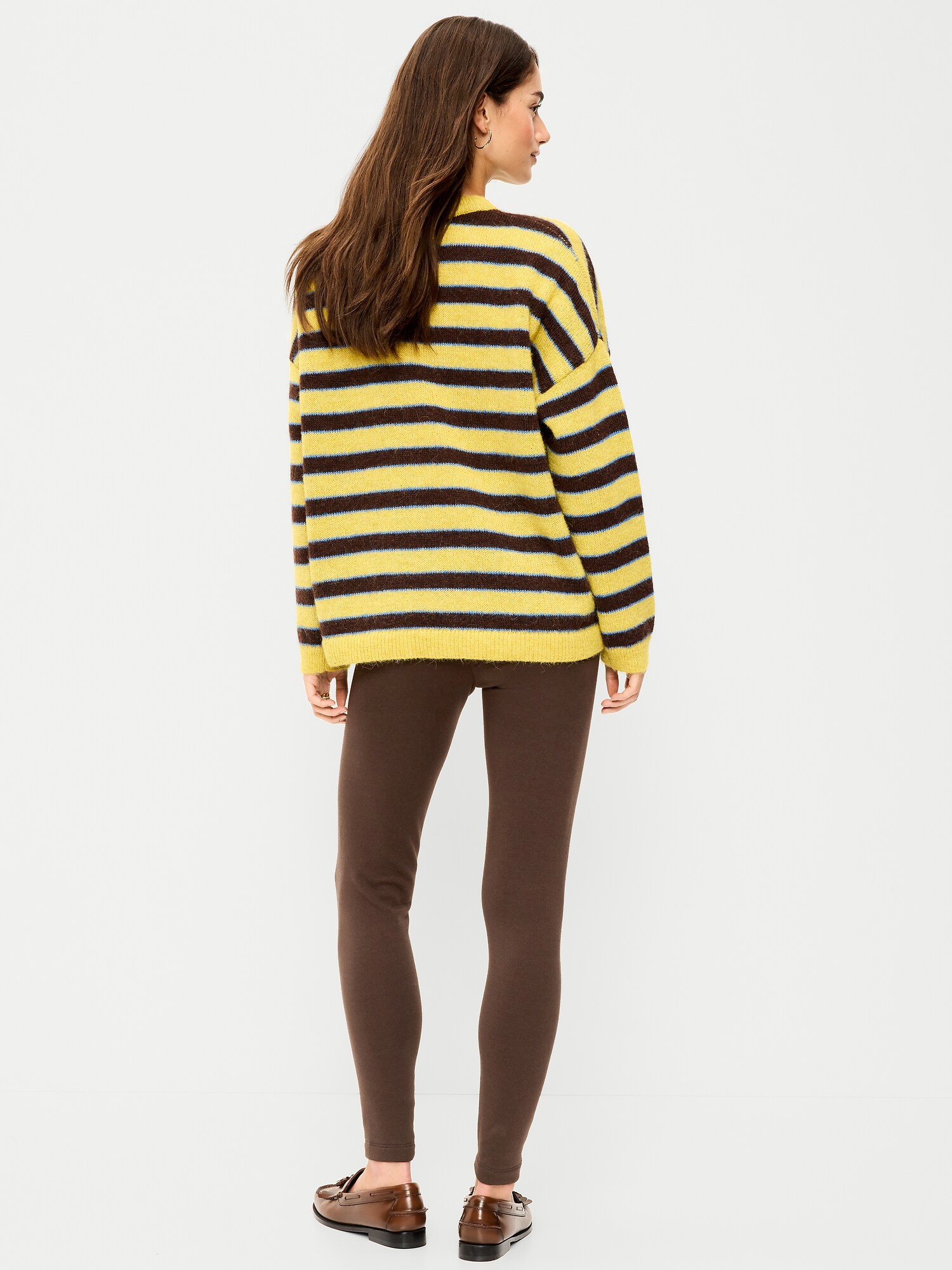 Женские леггинсы Old Navy с высокой талией на флисовой подкладке, набор из 3 шт, цвет: Перечный — фото 3