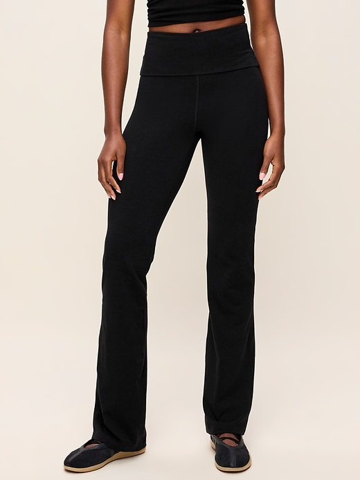 High-Waisted PowerChill Fold-Over Bootcut Leggings