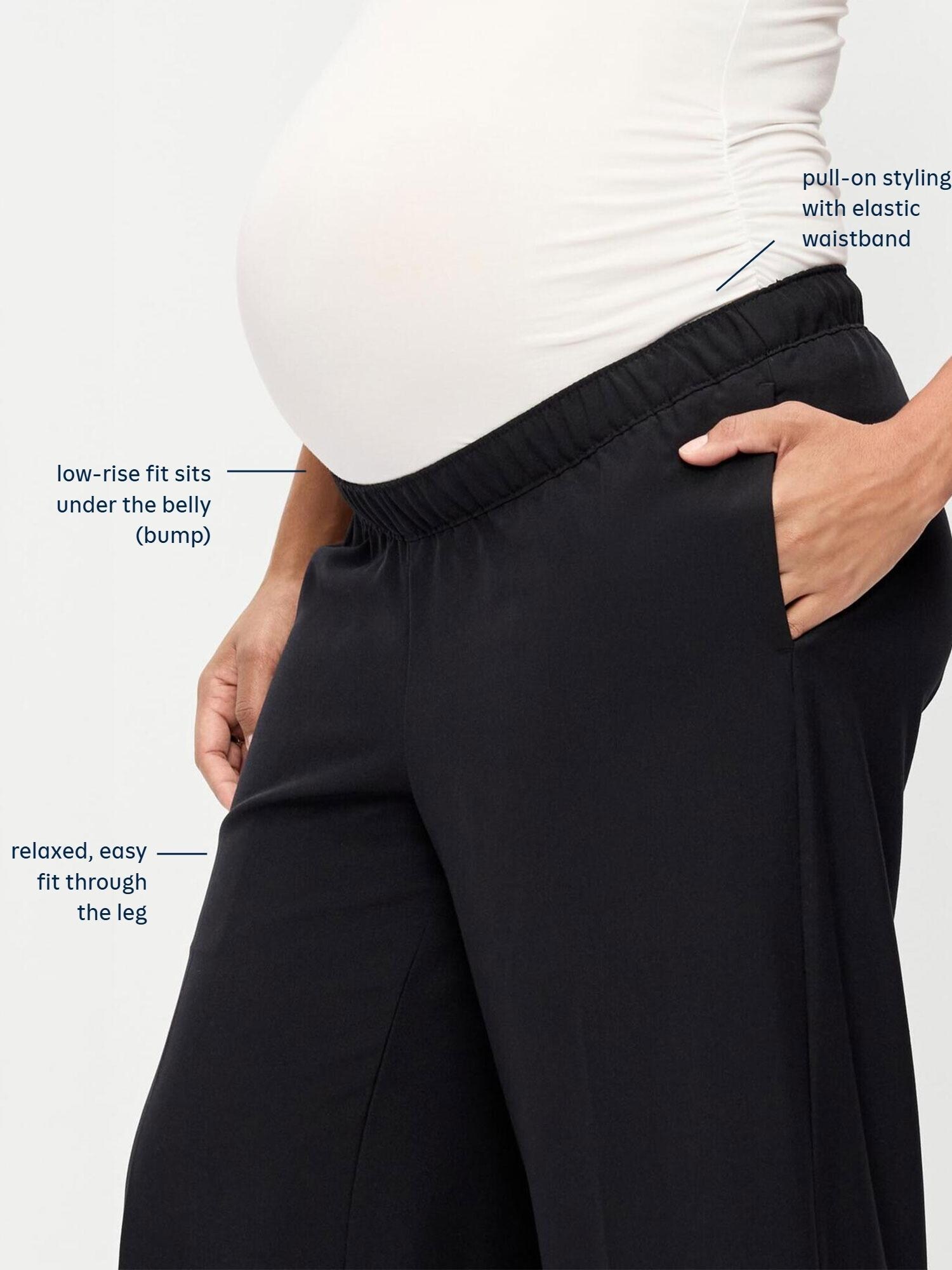 Женские брюки Old Navy Maternity Wide-Leg Billie Trouser, цвет: Чёрный — фото 3