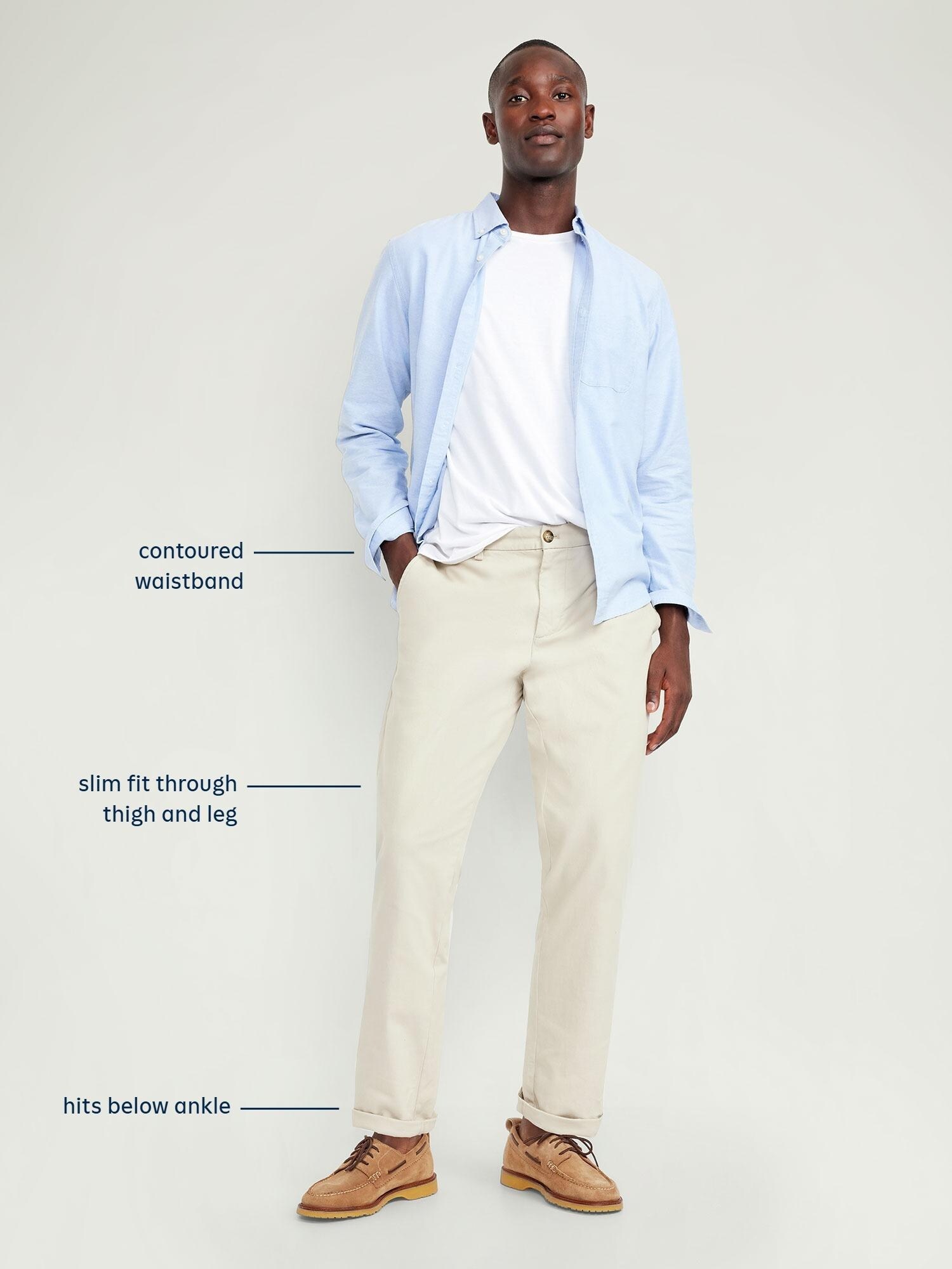 Мужские брюки Old Navy Straight Rotation Chino, цвет: Серо-бежевый — фото 5
