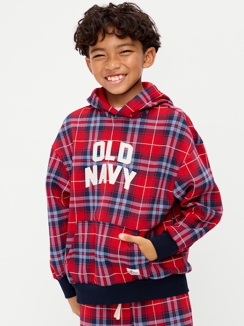 Favorite Fleece Oversized Logo Graphic Pullover Hoodie for Boys