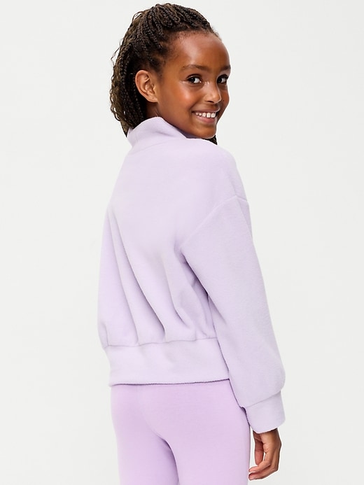 Long-Sleeve Mock-Neck Microfleece Top for Girls | Old Navy