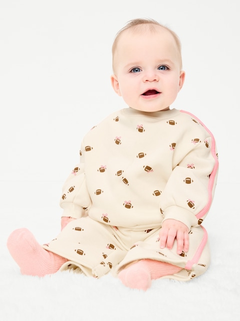 Printed Sweatshirt and Wide-Leg Sweatpants Set for Baby