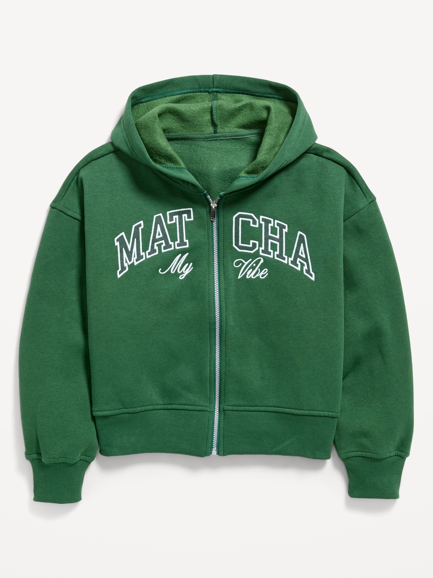 Favorite Fleece Graphic Zip-Front Hoodie for Girls