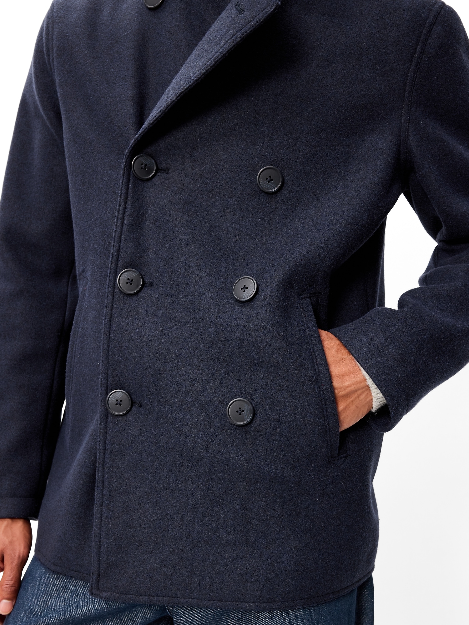 Double-Breasted Classic Peacoat