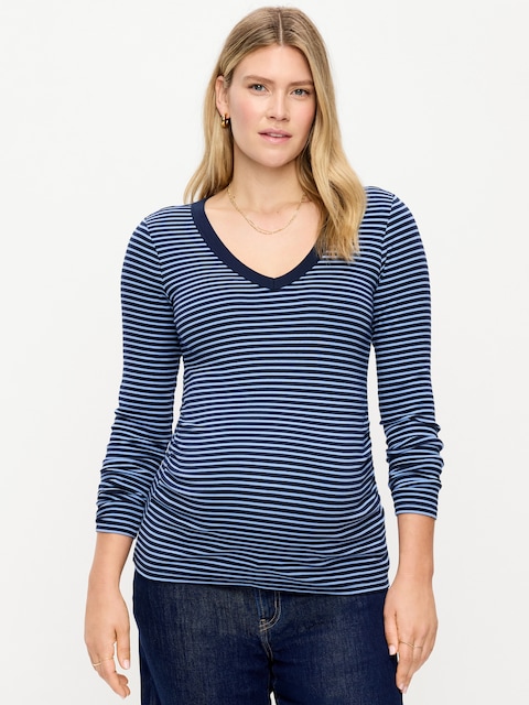 Maternity Snug Long-Sleeve V-Neck T-Shirt