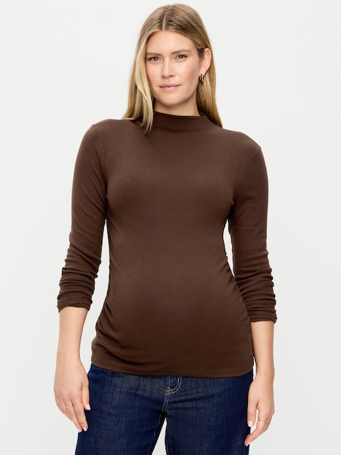 Maternity Mock-Neck Long-Sleeve T-Shirt