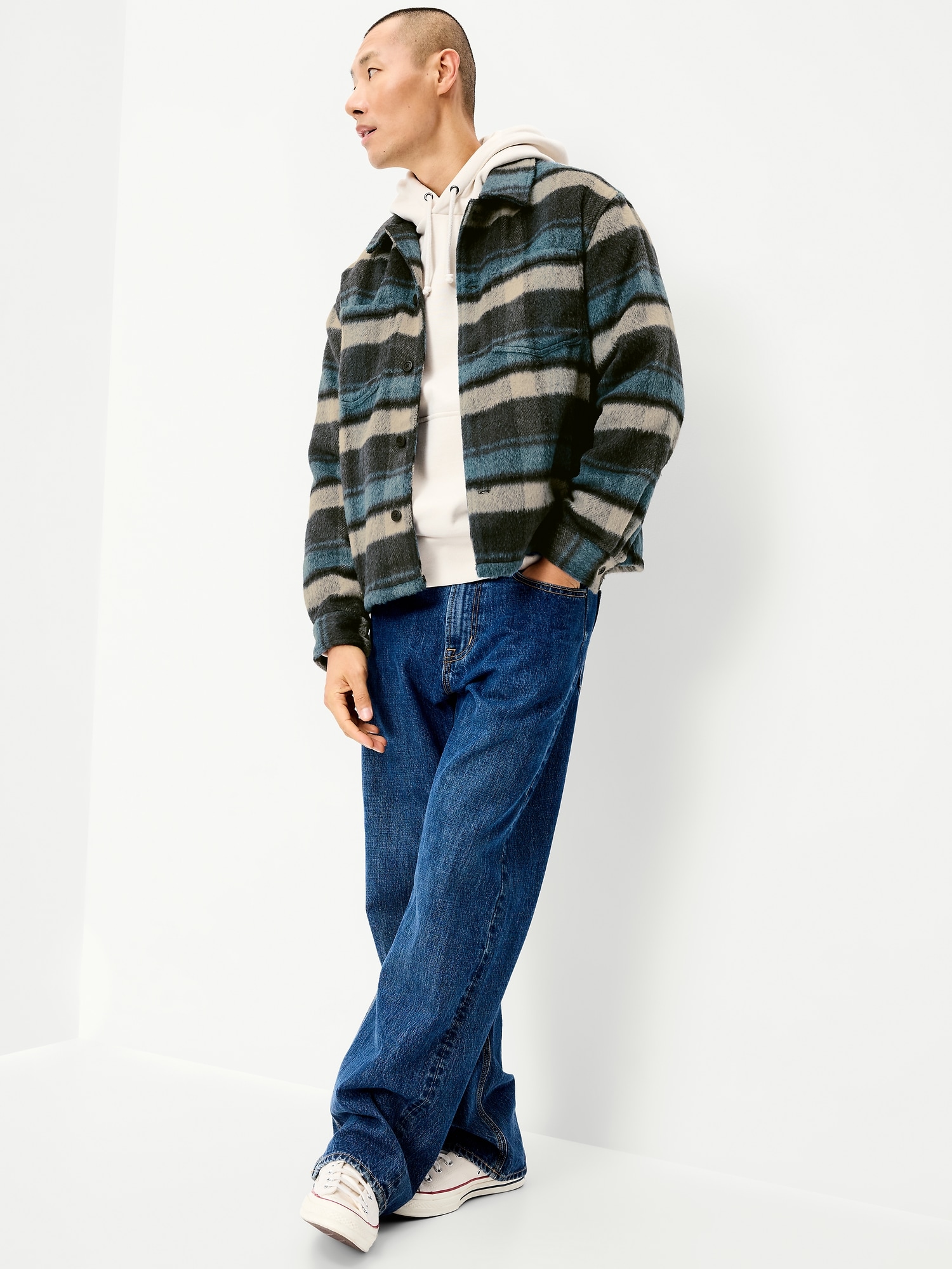Loose Fit Button-Down Shirt