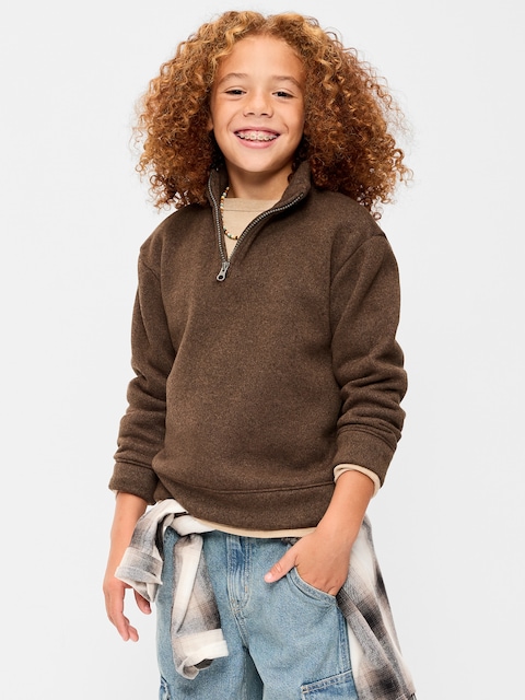Sweater-Fleece Quarter-Zip for Boys