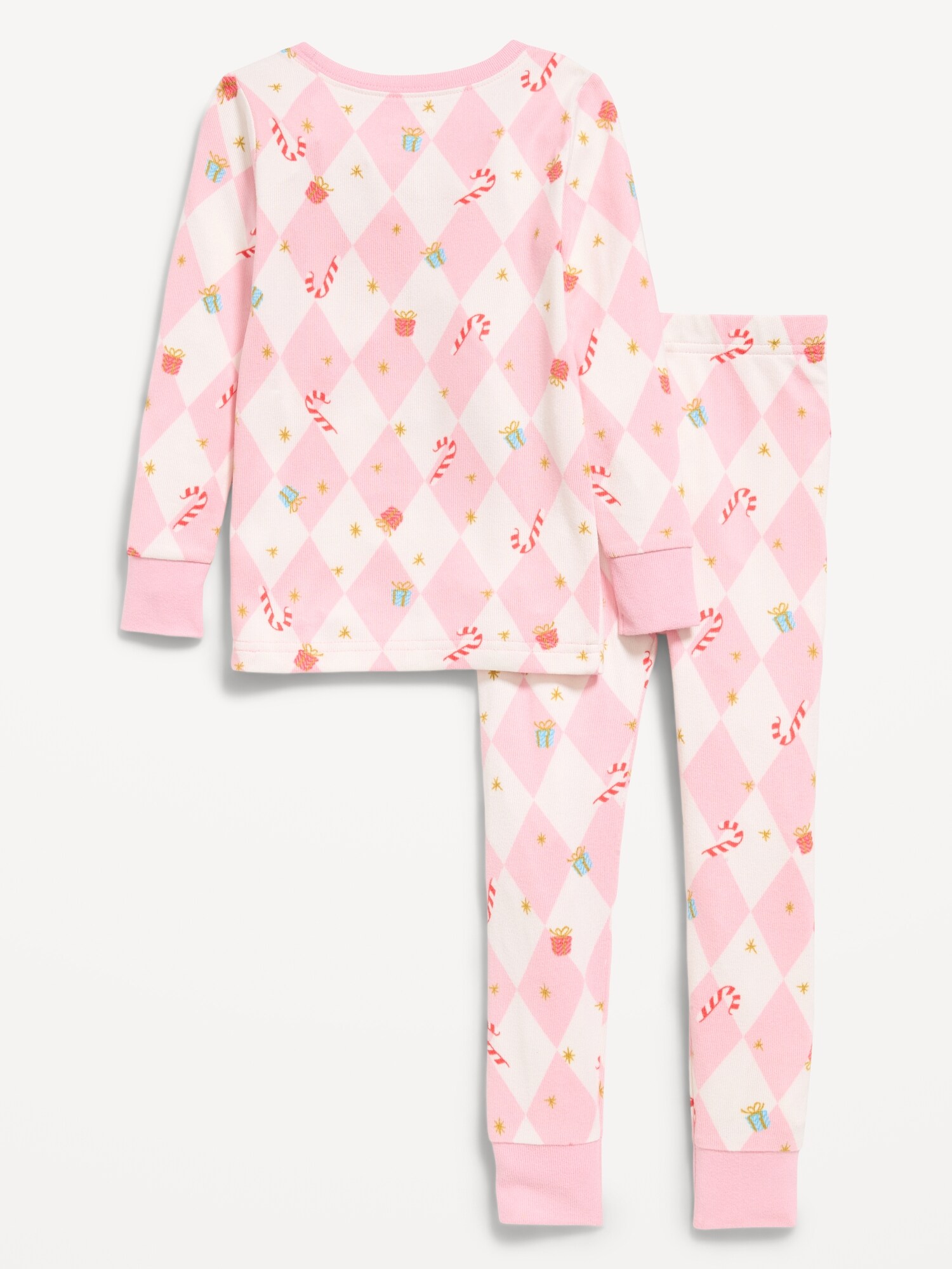 Пижамный комплект SoftMode Printed Baby для детей — Old Navy, цвет: Checkered Candy Canes (Match The Fam!) — фото 2