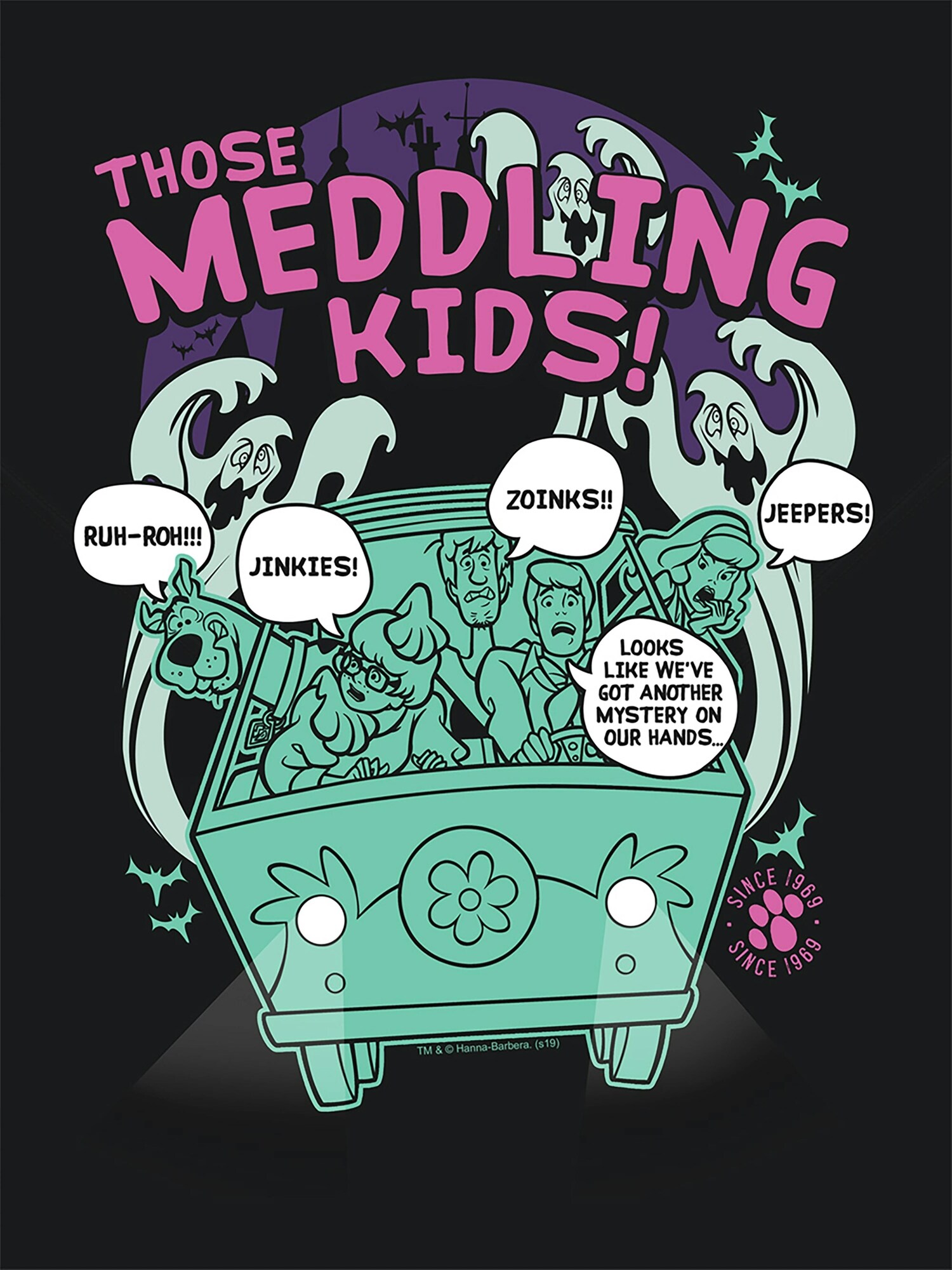 Детская футболка Old Navy Scooby Doo Meddling Since 1969 Graphic, цвет: Чёрный — фото 2