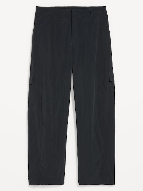 Mid-Rise Barrel-Leg Cargo Pants
