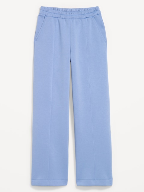 High-Waisted Bounce Fleece Wide-Leg Sweatpants