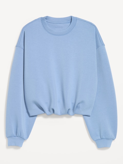 Bounce Fleece Bubble-Hem Sweatshirt