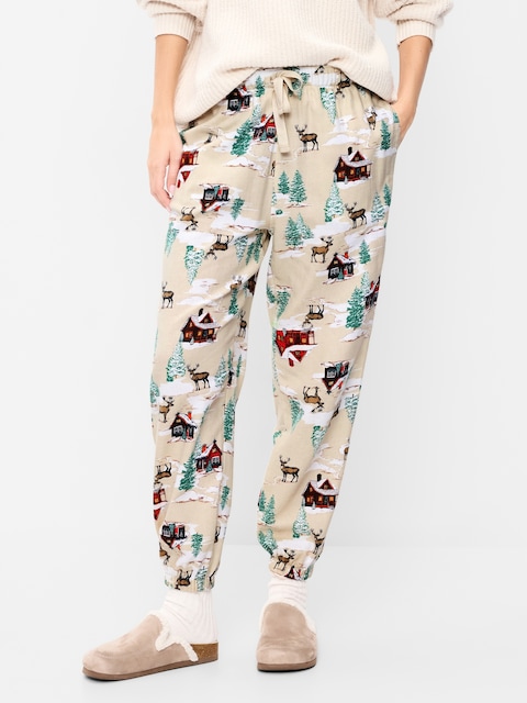 Flannel Pajama Joggers for Women