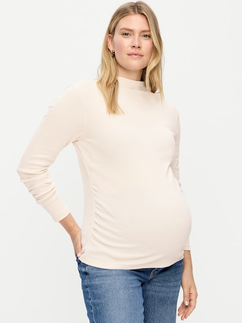 Maternity Mock-Neck Long-Sleeve T-Shirt