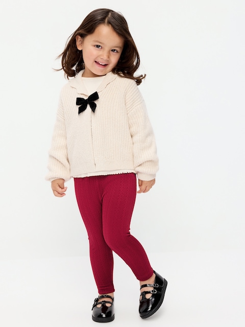 Cable-Knit Leggings for Toddler Girls