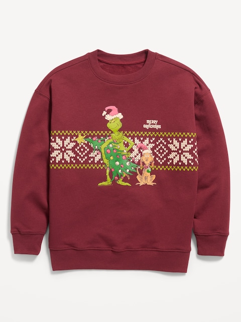 Dr. Seuss™ Grinch Oversized Gender-Neutral Sweatshirt for Kids